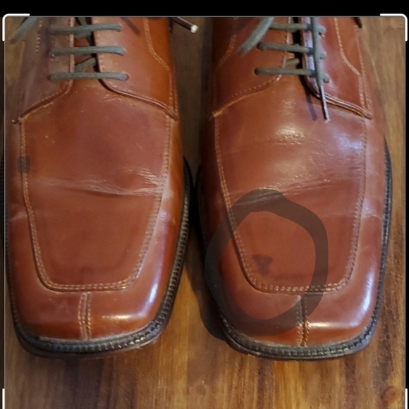 Stacy Adams- Mens Vintage Leather Square Toe Oxfords Business Casual Sz.9 main image 5